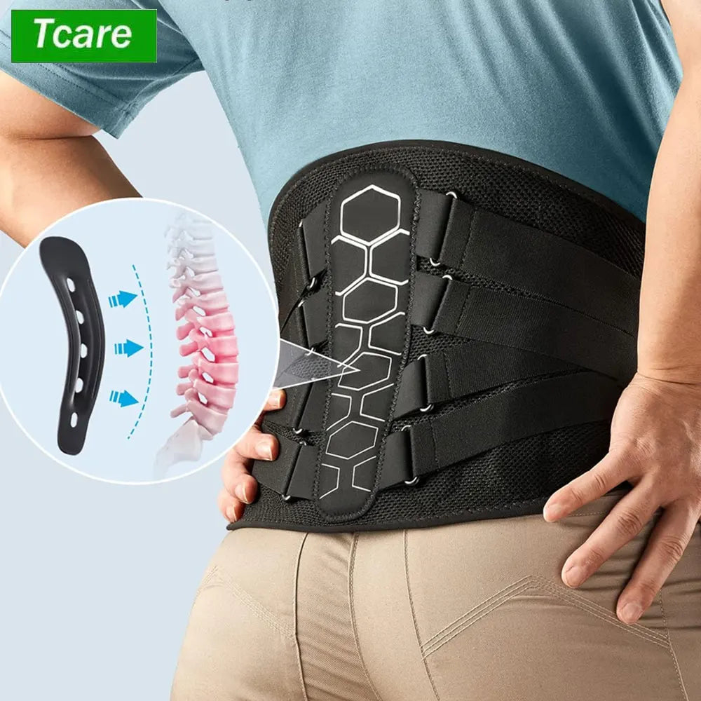 Back Brace for Lower Back Pain – Lumbar Support Belt for Sciatica, Herniated Disc & Scoliosis with Soft Pad