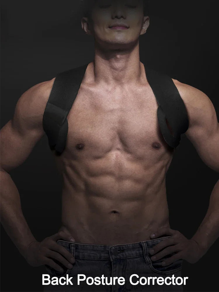 Corretor Postural para as Costas – Cinta Ajustável para a Parte Superior das Costas, Ombros e Lombar para Alinhamento da Coluna e Modelação Corporal