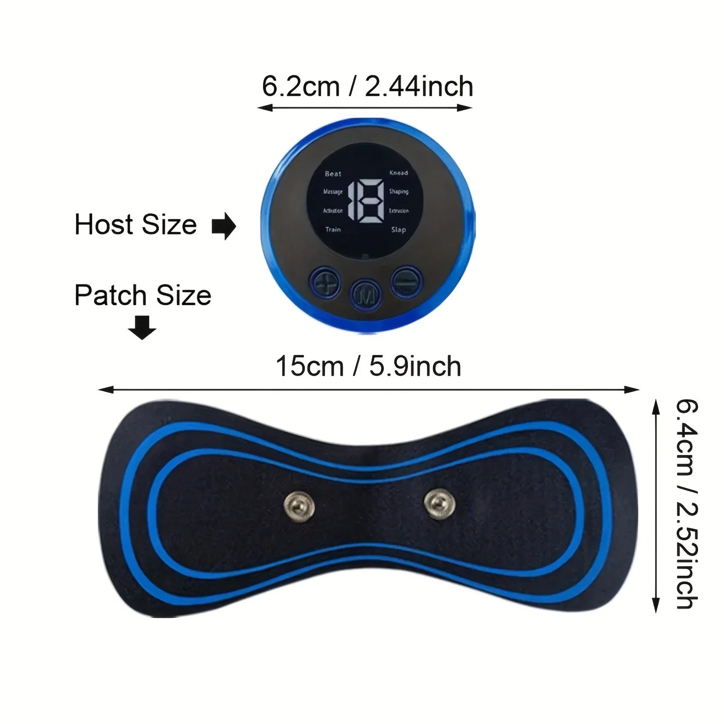EMS Muscle Electric Massager – 8 Modes, 19 Strength Levels, Neck & Body Vibration Therapy