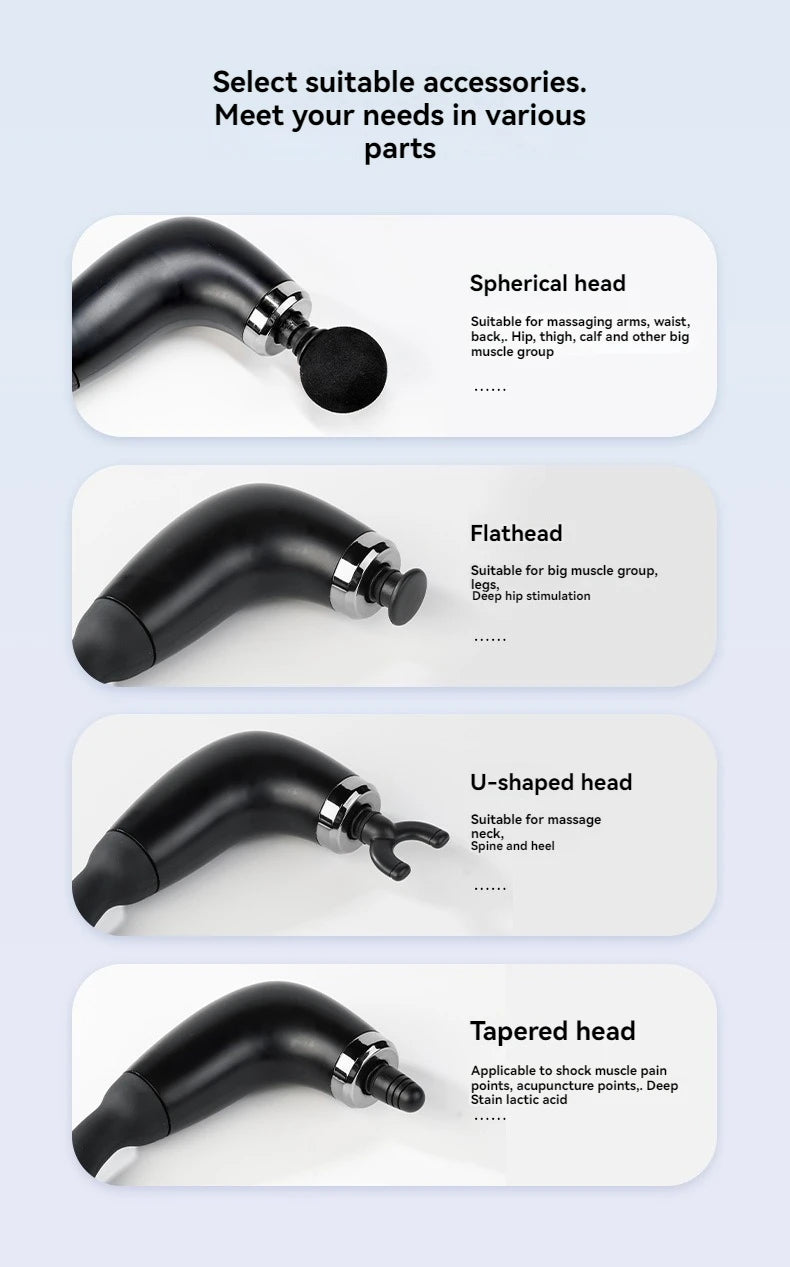 Pistola Elétrica Inteligente 2025 para Massagem Profunda nos Tecidos - Alívio da Dor nas Costas, Ombros e Músculos