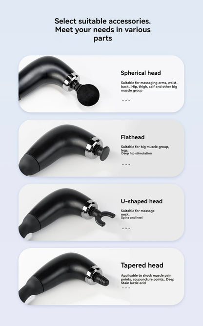 Pistola Elétrica Inteligente 2025 para Massagem Profunda nos Tecidos - Alívio da Dor nas Costas, Ombros e Músculos