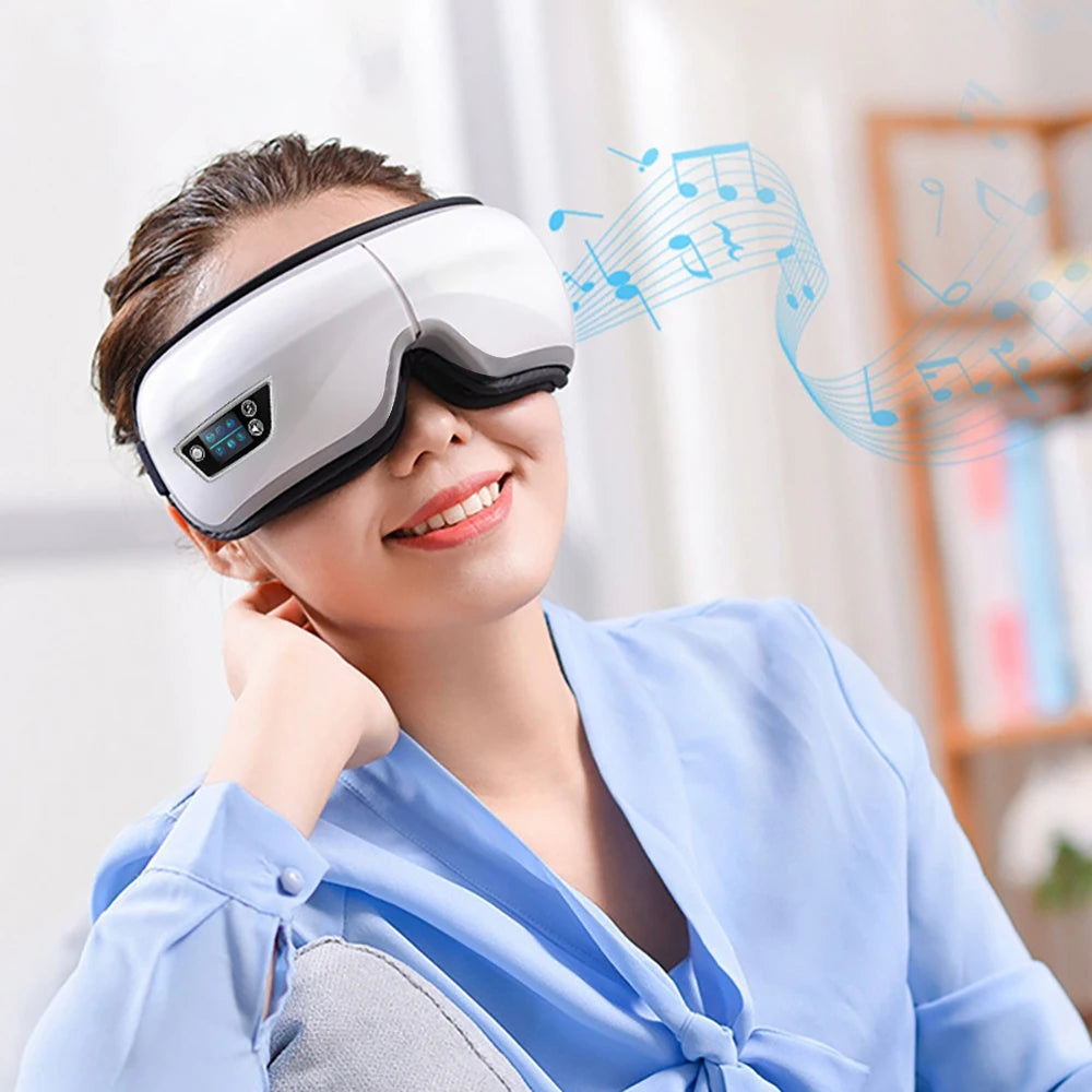 Smart Portable Vibration Eye Massager – Airbag Compression, Bluetooth Music & Eye Relaxation Tool