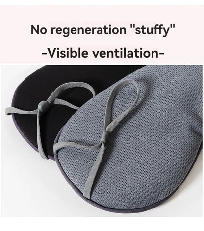 Máscara de dormir de seda gelada estilo coreano – Dupla função quente e fria, ajustável e com bloqueio de luz.