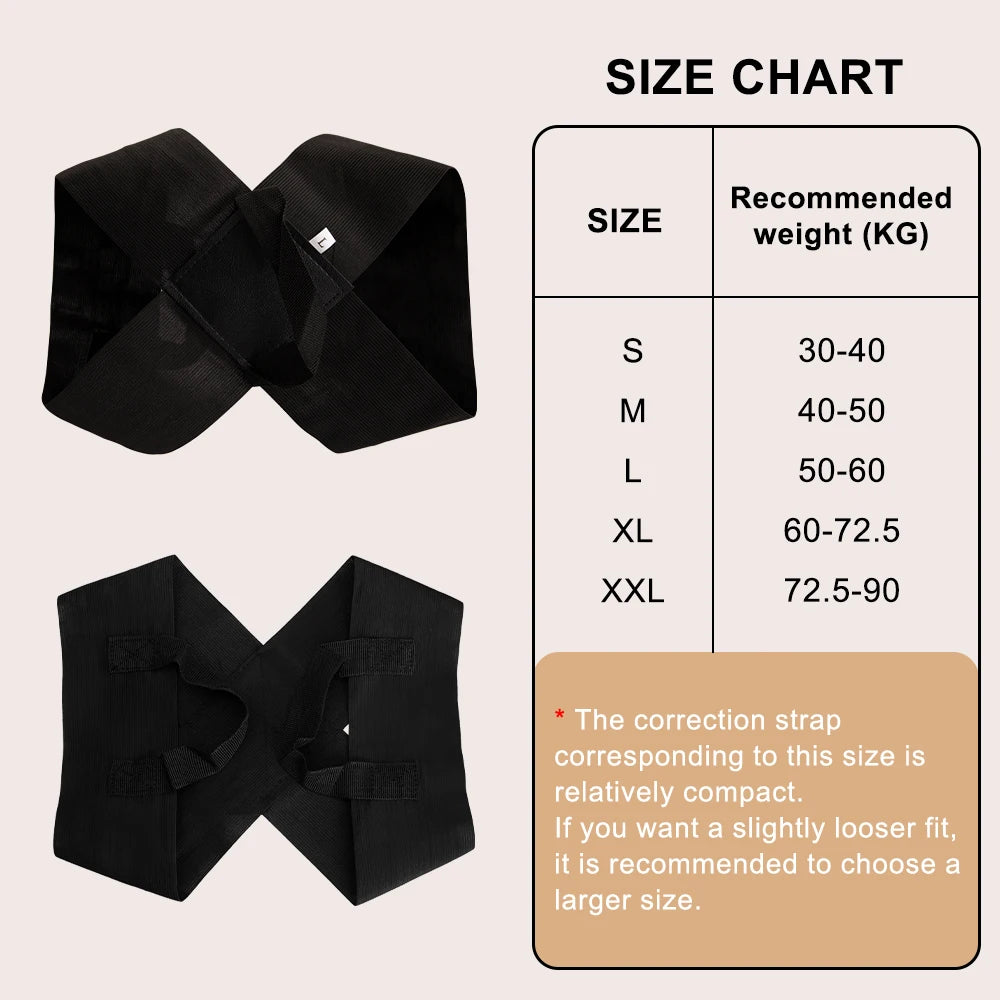 Corretor Postural para as Costas – Cinta Ajustável para a Parte Superior das Costas, Ombros e Lombar para Alinhamento da Coluna e Modelação Corporal