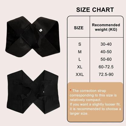 Corretor Postural para as Costas – Cinta Ajustável para a Parte Superior das Costas, Ombros e Lombar para Alinhamento da Coluna e Modelação Corporal
