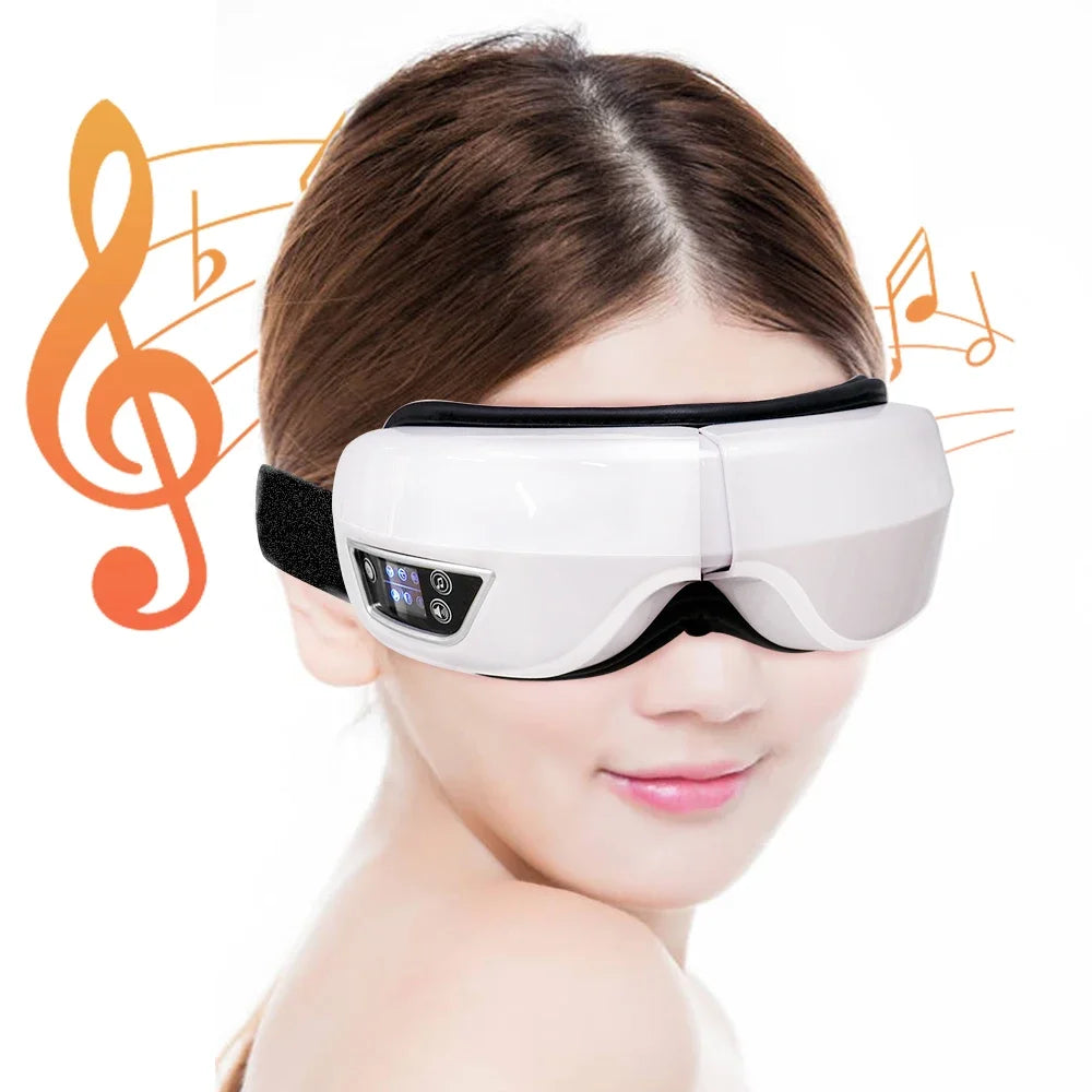 Smart Portable Vibration Eye Massager – Airbag Compression, Bluetooth Music & Eye Relaxation Tool