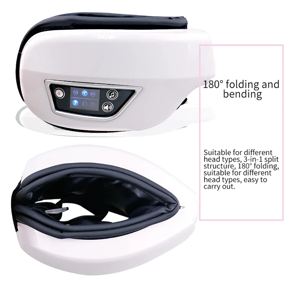 Smart Portable Vibration Eye Massager – Airbag Compression, Bluetooth Music & Eye Relaxation Tool