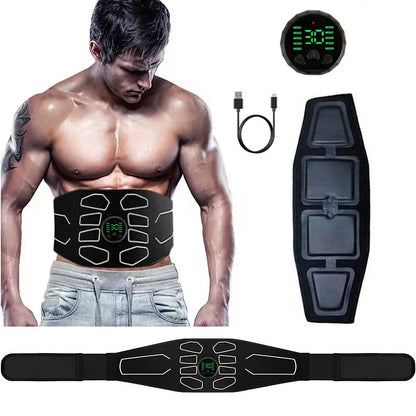 Cinto Tonificador Abdominal EMS – Estimulador Muscular Elétrico, Modelador de Cintura Portátil e Massajador Corporal para Emagrecimento