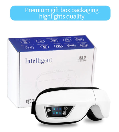 Smart Portable Vibration Eye Massager – Airbag Compression, Bluetooth Music & Eye Relaxation Tool