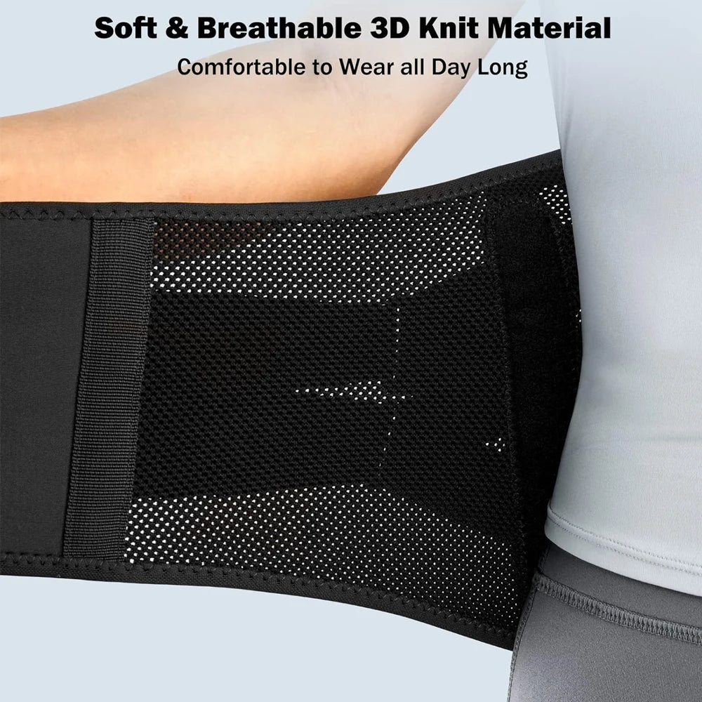 Back Brace for Lower Back Pain – Lumbar Support Belt for Sciatica, Herniated Disc & Scoliosis with Soft Pad