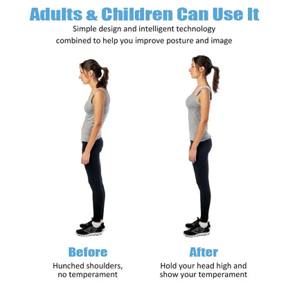 Cinto Corretor Inteligente com Sensor, Ortótese e Lembrete Invisível para Correção de Postura Sentada em Adultos e Crianças, Correção Inteligente de Corcunda