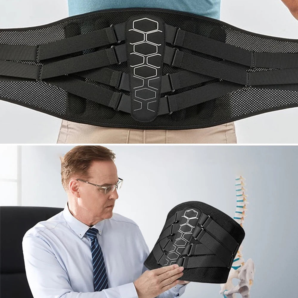 Back Brace for Lower Back Pain – Lumbar Support Belt for Sciatica, Herniated Disc & Scoliosis with Soft Pad